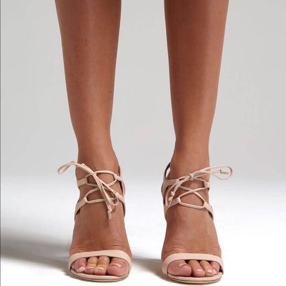 Leather Gladiator LaceUp Stiletto High Heel Sandal - Picture 6 of 7